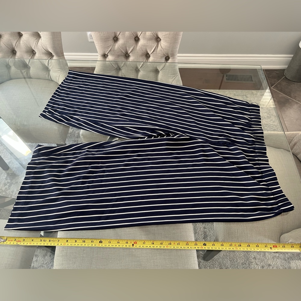 Counterparts Navy and White Striped Wide Leg pants